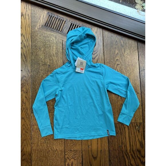 Patagonia Kids' Capilene Cool Silkweight Hoodie Subtidal Blue NWT Size L (12) - Picture 1 of 6